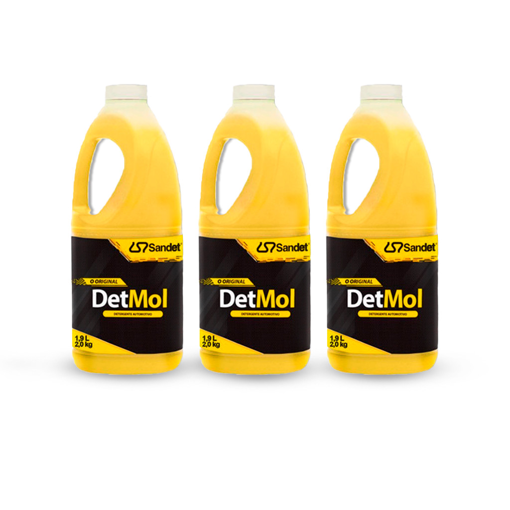 Kit 3 Shampoo Automotivo Det Mol Limpeza Pesada Sandet 1,9L em Oferta na Shopee