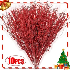 Atacado Artificial Glitter Berry Haste Ramos Árvore De Natal Galhos Brilhantes Ornamentos Festival Festa Decoração Para