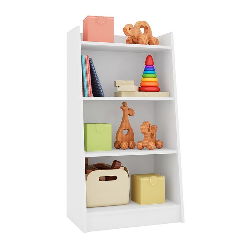 Estante Multiuso Com 4 Prateleiras Montessori - Branco