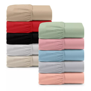 Kit 5 Lençol Solteiro Avulso Cama Box Com Elástico 100% Poliéster Cores Sortidas em Oferta na Shopee