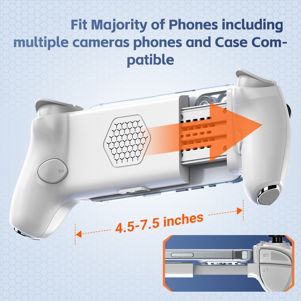 Gamwing AoBing Max Controlador De Jogo Para Celular Gamepad Joystick Type-C Com Fio E BT Compatível Android , iOS , PC , Switch