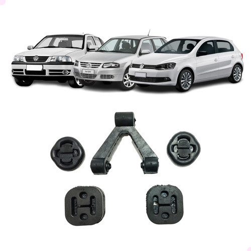 Kit Borracha Coxim Escapamento  Gol G3 Gol G4 Gol G5