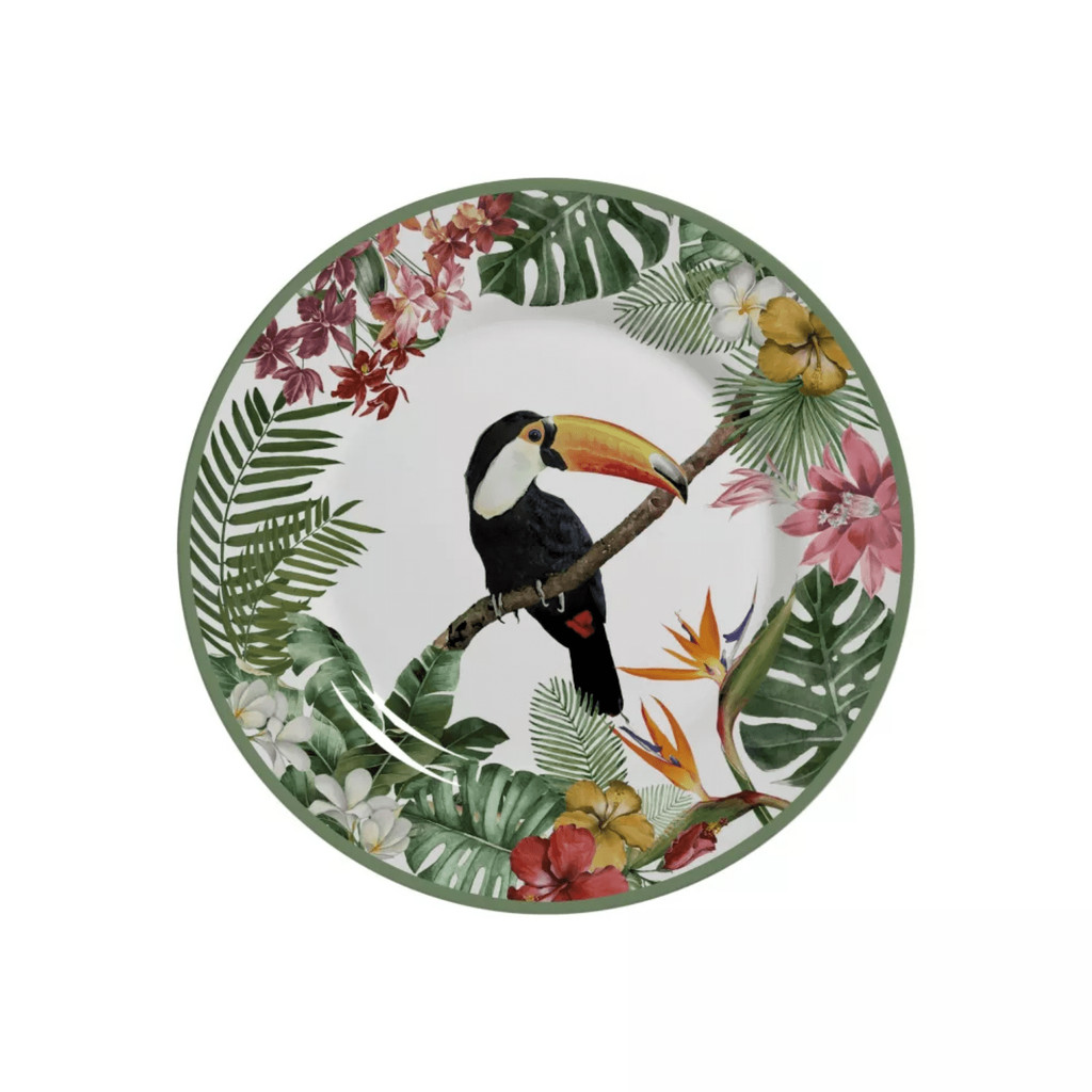 Prato De Sobremesa Cerâmica 21cm Paradiso Alleanza Tropical em Oferta na Shopee