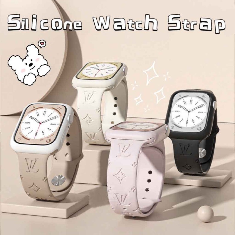 Pulseira De Silicone Gravada Para Apple Watch , 46mm 40mm 41mm 44mm 45mm Ultra 49mm 42mm 38mm , Série 10 9 SE 8 7 6 5