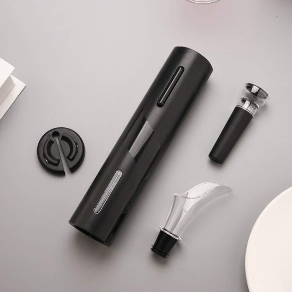 Abridor de Vinho Elétrico Kit Completo Saca Rolhas Automático Com Base