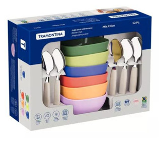 Jogo Sobremesa Tramontina Mixcolor Colorido 12 Peças em Oferta na Shopee