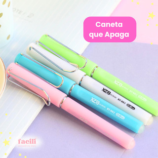 Kit 4/12 Canetas Apagável Tinta Cor Azul Papelaria Inteligente Meterial De Escritório Papelaria Estudantil em Oferta na Shopee