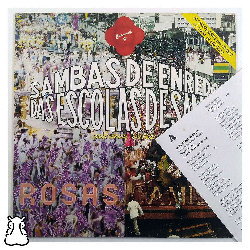 LP Samba Enredo Carnaval 1991 Grupo Especial SP - Vinil - Hm