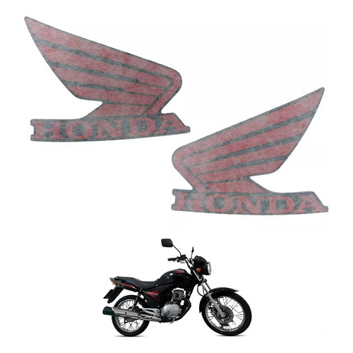 Kit Adesivo Do Tanque Cg Fan 150 2013 Esdi Preta Edição Especial Original Honda