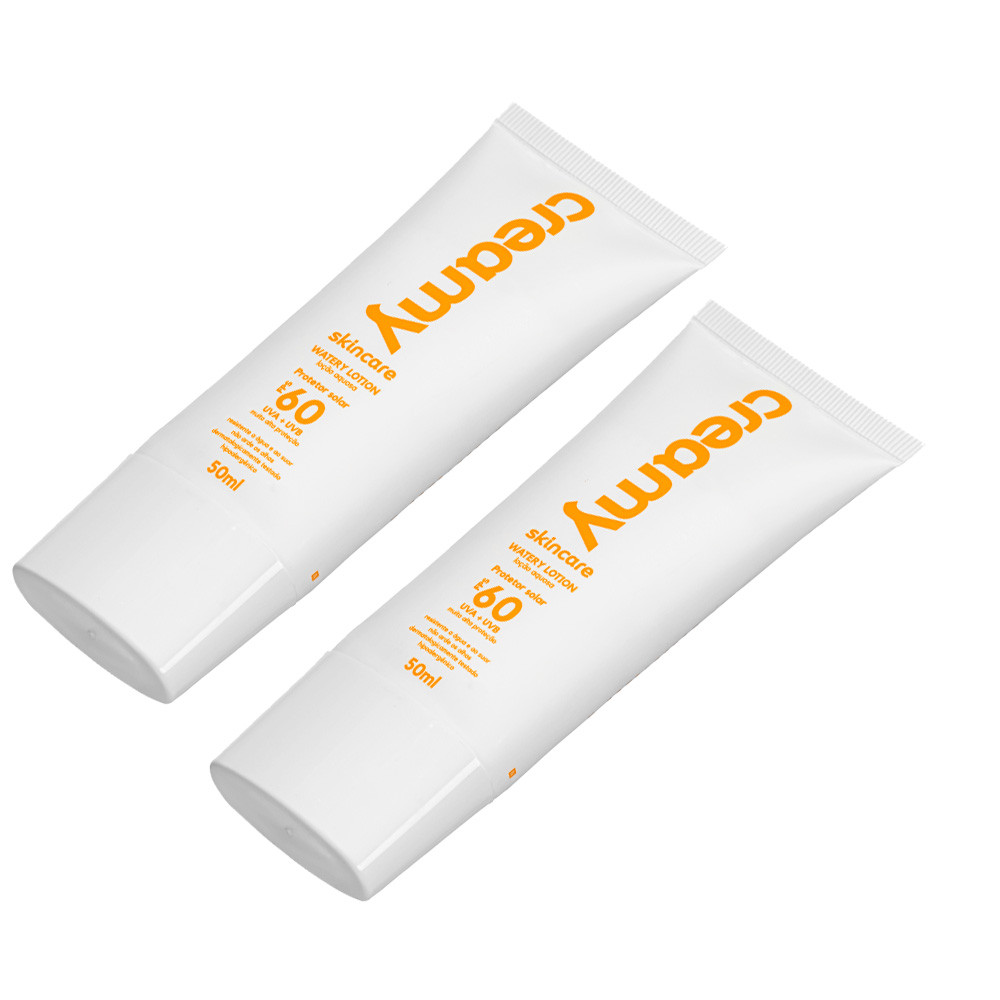 Kit Creamy Watery Lotion FPS 60 - Protetor Solar Facial 50ml (2 unidades) em Oferta na Shopee