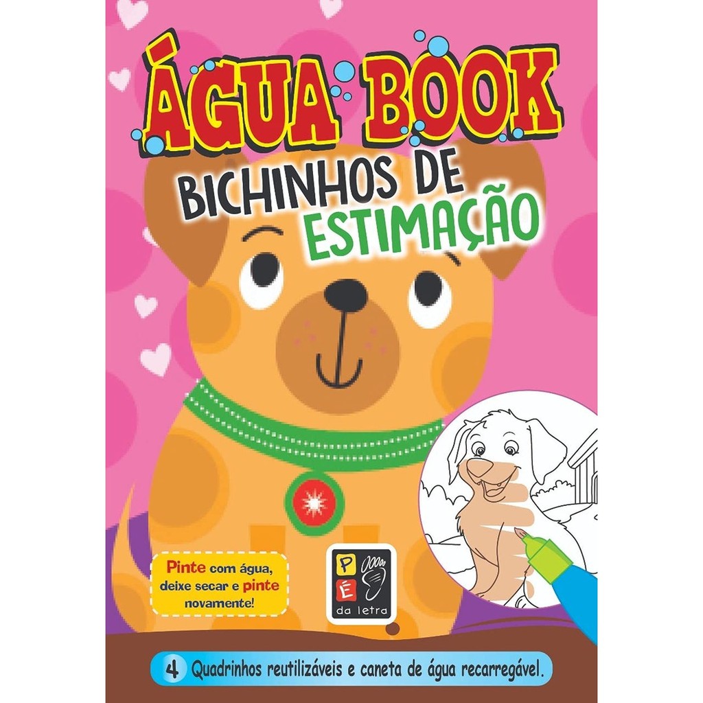 AGUA BOOK - BICHINHOS DE ESTIMACAO em Oferta na Shopee