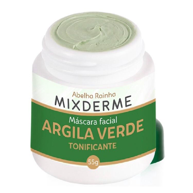 Máscara Facial de Argila Verde Mixderme Controle de Oleosidade Abelha Rainha 55g