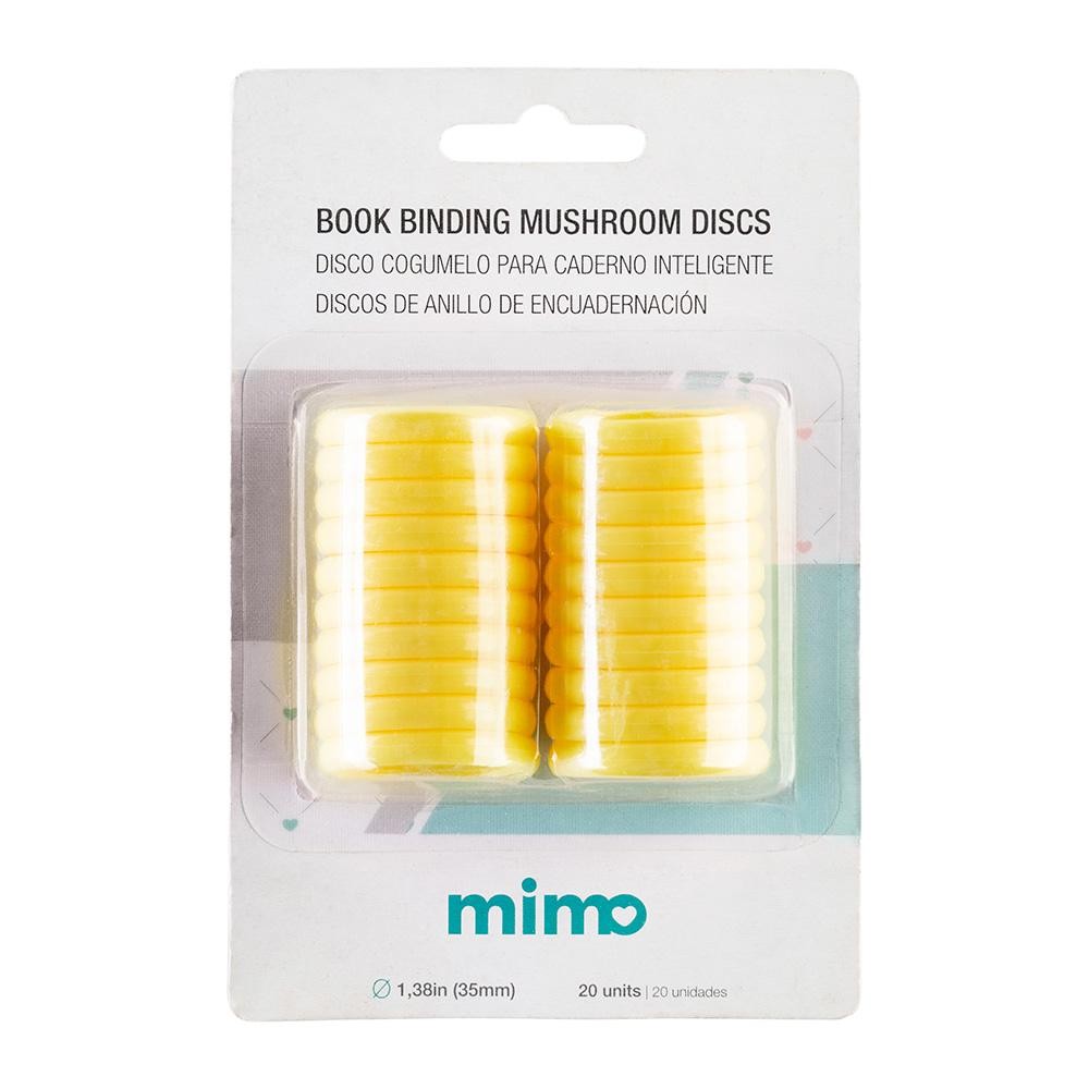 Disco Cogumelo para Caderno Inteligente Amarelo Candy Mimo - Grande - 35mm - 20 Unids em Oferta na Shopee