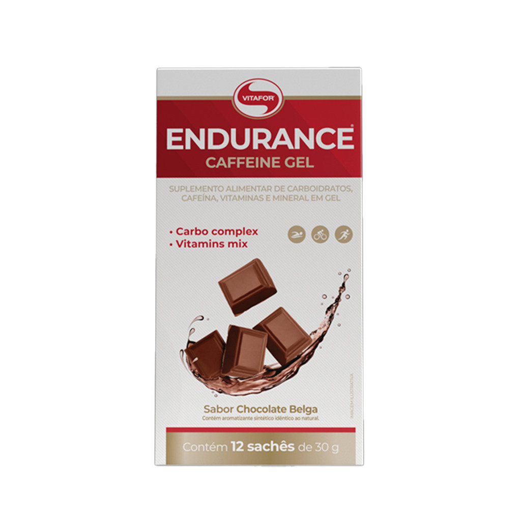 Endurance Caffeine Gel Vitafor Sabor Chocolate Belga 12 Sachês em Oferta na Shopee