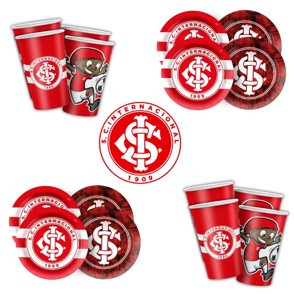 Kit Festa  INTERNACIONAL 16 Pratos + 16 Copos Descartável 180 Ml Papel - REGINA em Oferta na Shopee