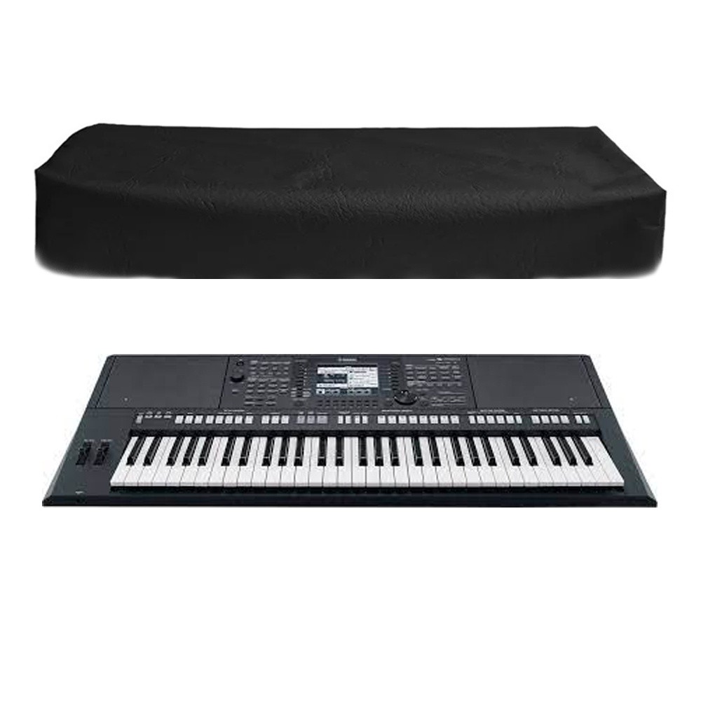 Capa Para Teclado Musical PSR-950 Preta Impermeável Flanelado Uv