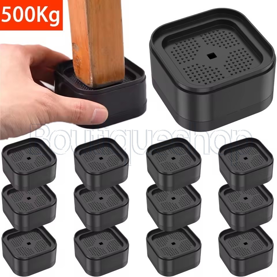4-16pcs Risers De Móveis-Elevadores De Cama Resistentes Empilháveis Ajustáveis-Antiderrapante , Absorção De Choque-Bloco em Oferta na Shopee