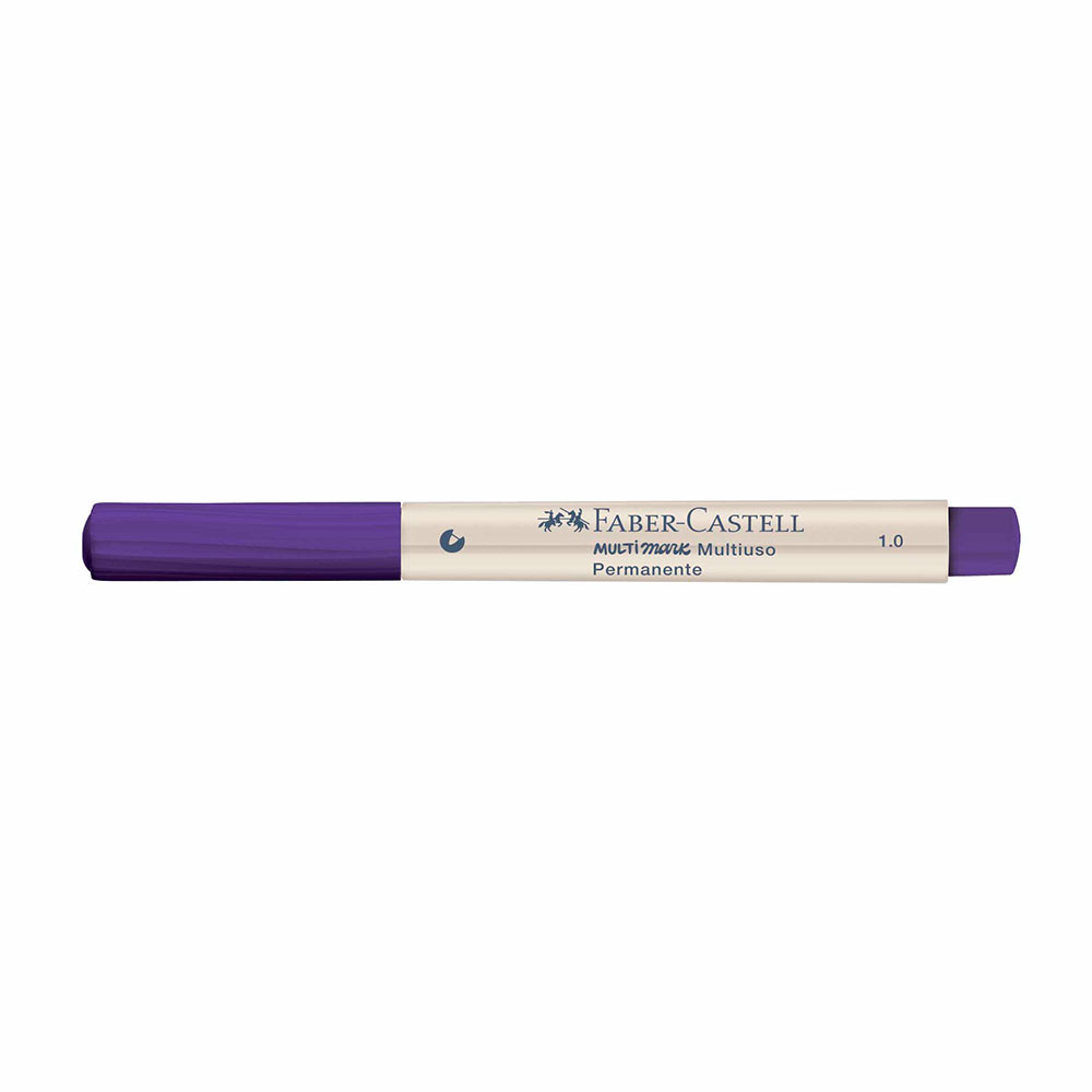 Pincel marcador multisuperfícies Multimark 1.0mm Roxo MM/10RX705ZF Faber-Castell - Stationery