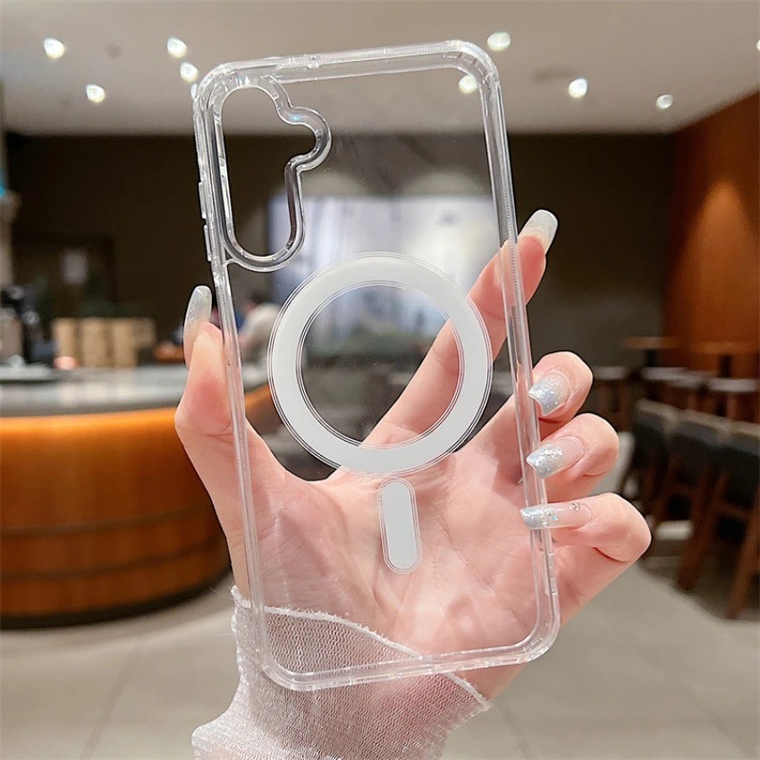 Para Samsung Galaxy A57 A37 A17 A07 A56 A36 A26 A16 A06 A55 A35 A25 A15 A05s A54 Transparente Acrílico Carregamento Sem