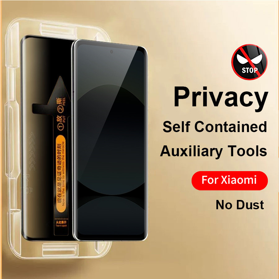 Fácil Instalação Privacidade Película de vidro Para Xiaomi Redmi Note 17 Pro Max 15 14 13 Pro Plus Poco X7