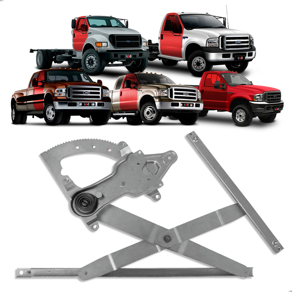 Máquina Vidro Elétrico Dir Ford Série F 98 a 2016 F250 F350 F4000 F12000 F14000 F16000 Pit Bull Encaixe Mabuchi 8 Dentes