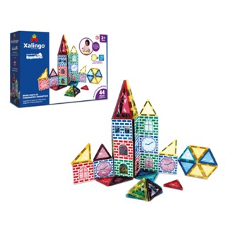 Brinquedo Infantil Brincando de Engenheiro Magnético 44 Peças Xalingo - 63065 em Oferta na Shopee
