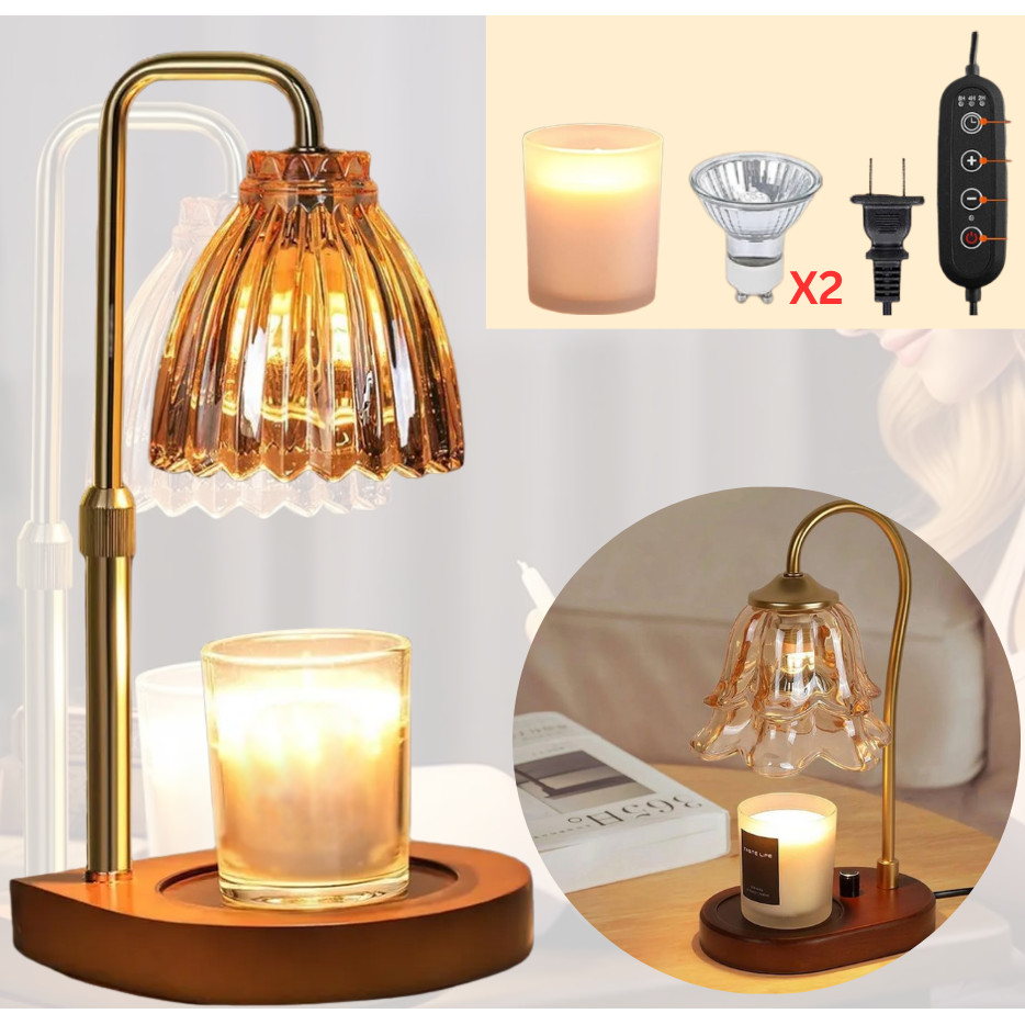 Luminária Aquecedora com Vela Inclusa – Elétrica, Segura e Decorativa Aromatizador de Ambi...