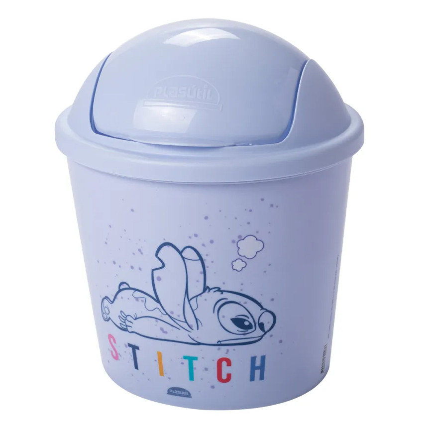 Lixeira Infantil Com Tampa Flip  Stitch 2 Litros