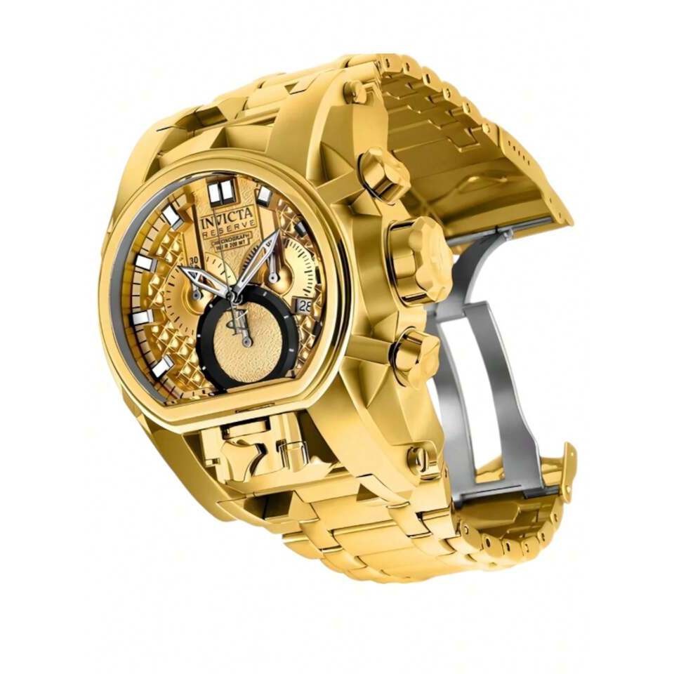 Relógio Invicta Reserve Venom 14504 banhado a Ouro 18k Suíço bolt zeus relogio de luxo