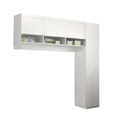Guarda Roupa Infantil Eloisa 1 Porta Com Modulo Aéreo Branco Brilho - Phoenix Baby