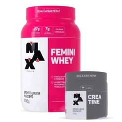 Kit Femini Whey 900g + Creatina 150g - Max Titanium