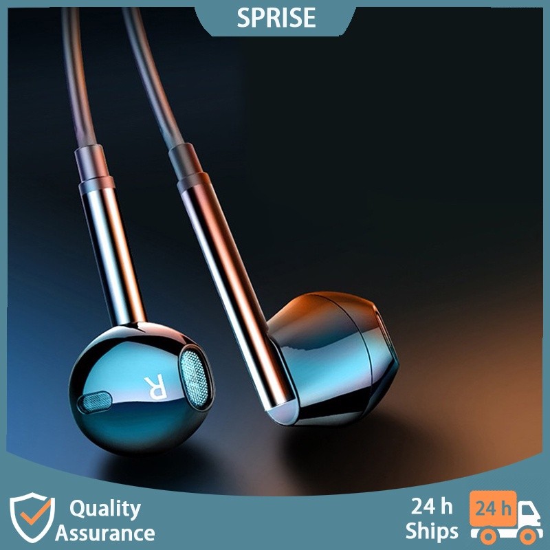 SPRISE M15/M16 Fones De Ouvido Com Cancelamento De Ruído Originais Fio Microfone Estéreo Baixo Fone Intra-Auricular
