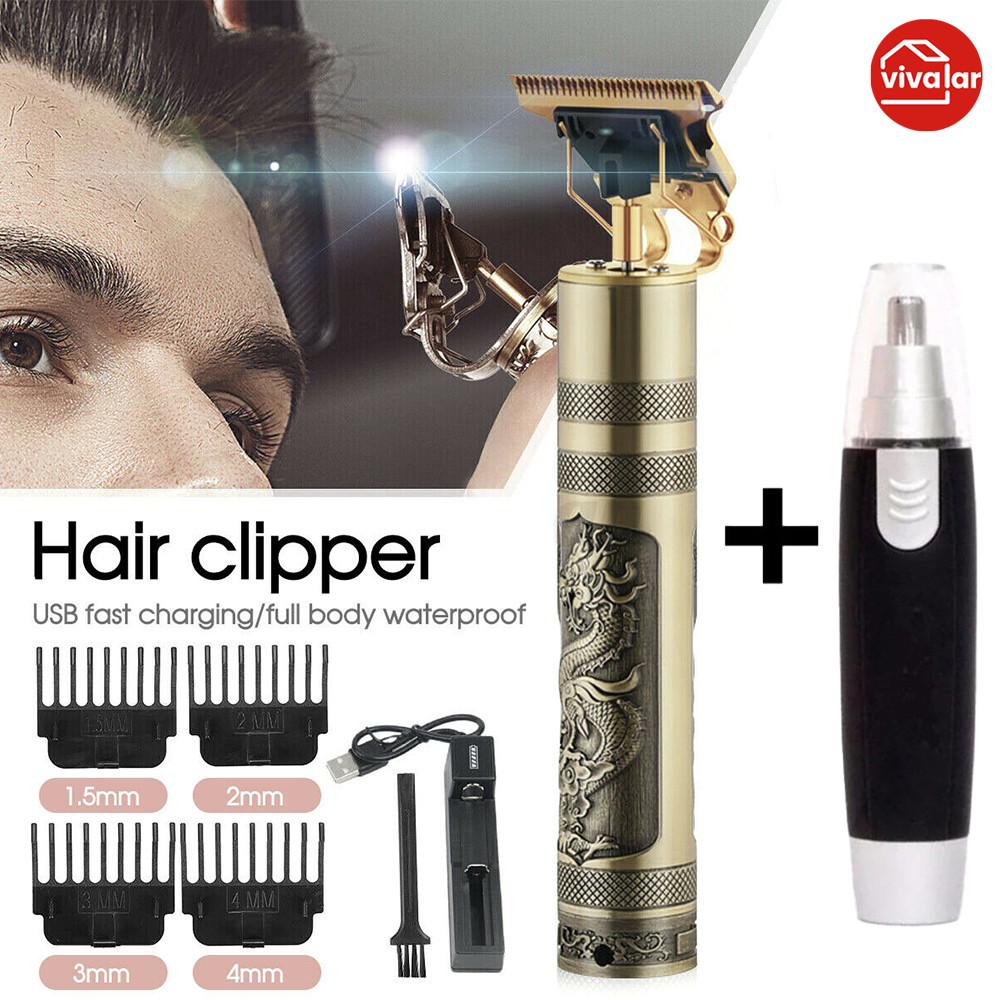 Kit cuidados masculinos - Barbeador e aparador de pelos Maquina cortar cabelo dragão
