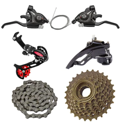Kit Bicicleta 21 Vel Trocador Marcha Câmbio C/ Gancheira Yamada