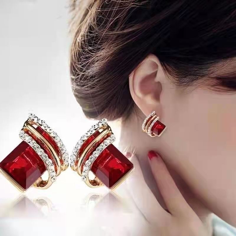Estilo Coreano Elegante Brincos Para Mulheres Nova Chegada Cristal Diamante Asa Geométricos Moda Jóias