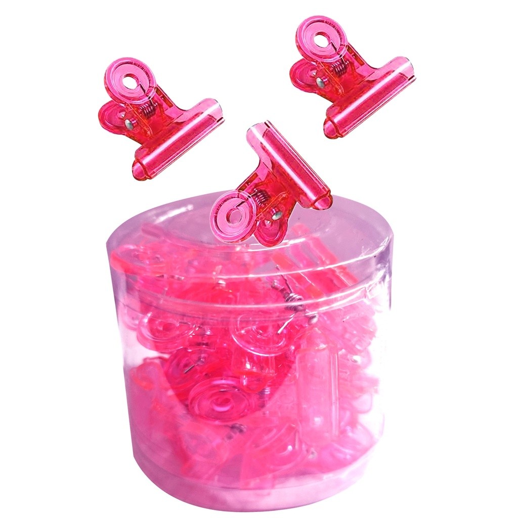 1cx Presilhas Plastica Curvatura C Grampo Unhas Pink 22mm (S014) em Oferta na Shopee