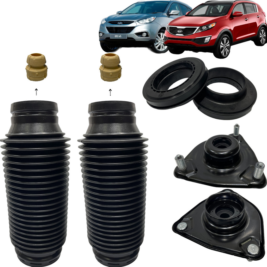 Kit Coxim Batente Coifa Dianteiro Sonata Azera Ix35 Sportage