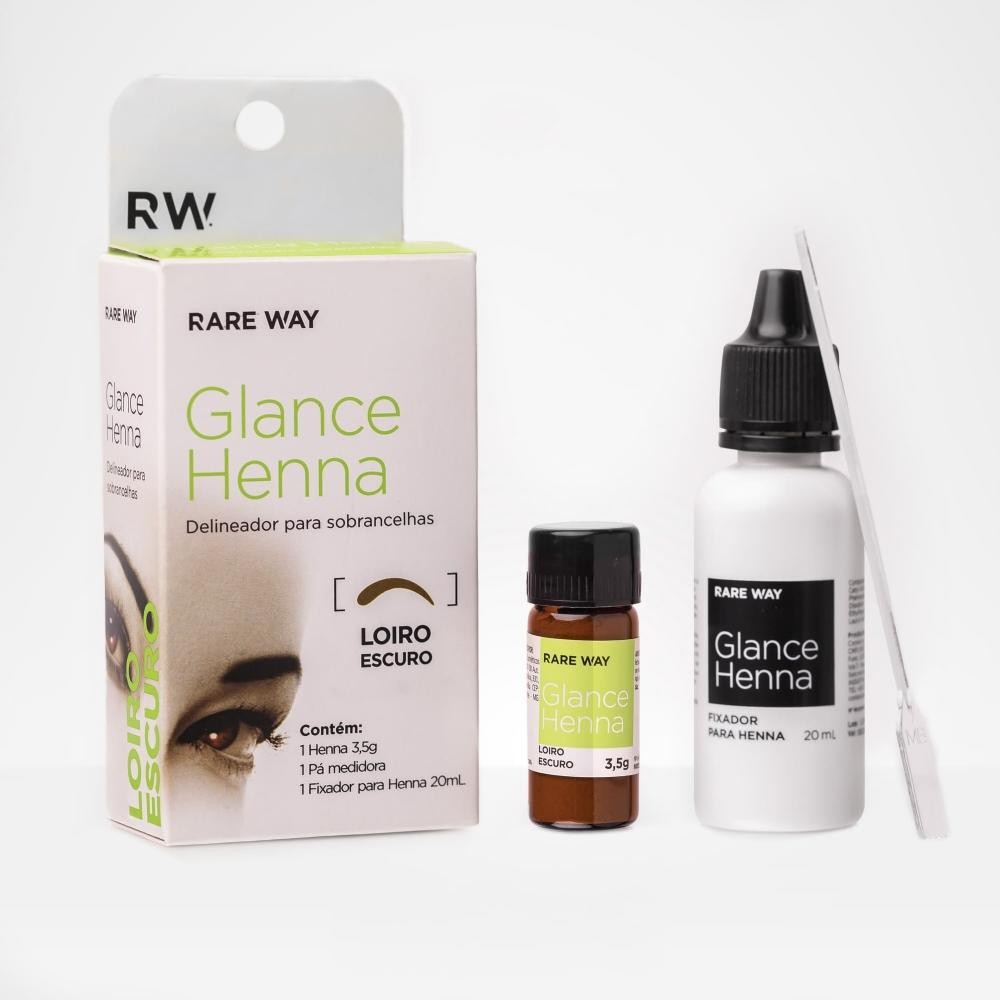Henna para Sobrancelhas Glance Loiro Escuro 3,5g - Rare Way - Beauty