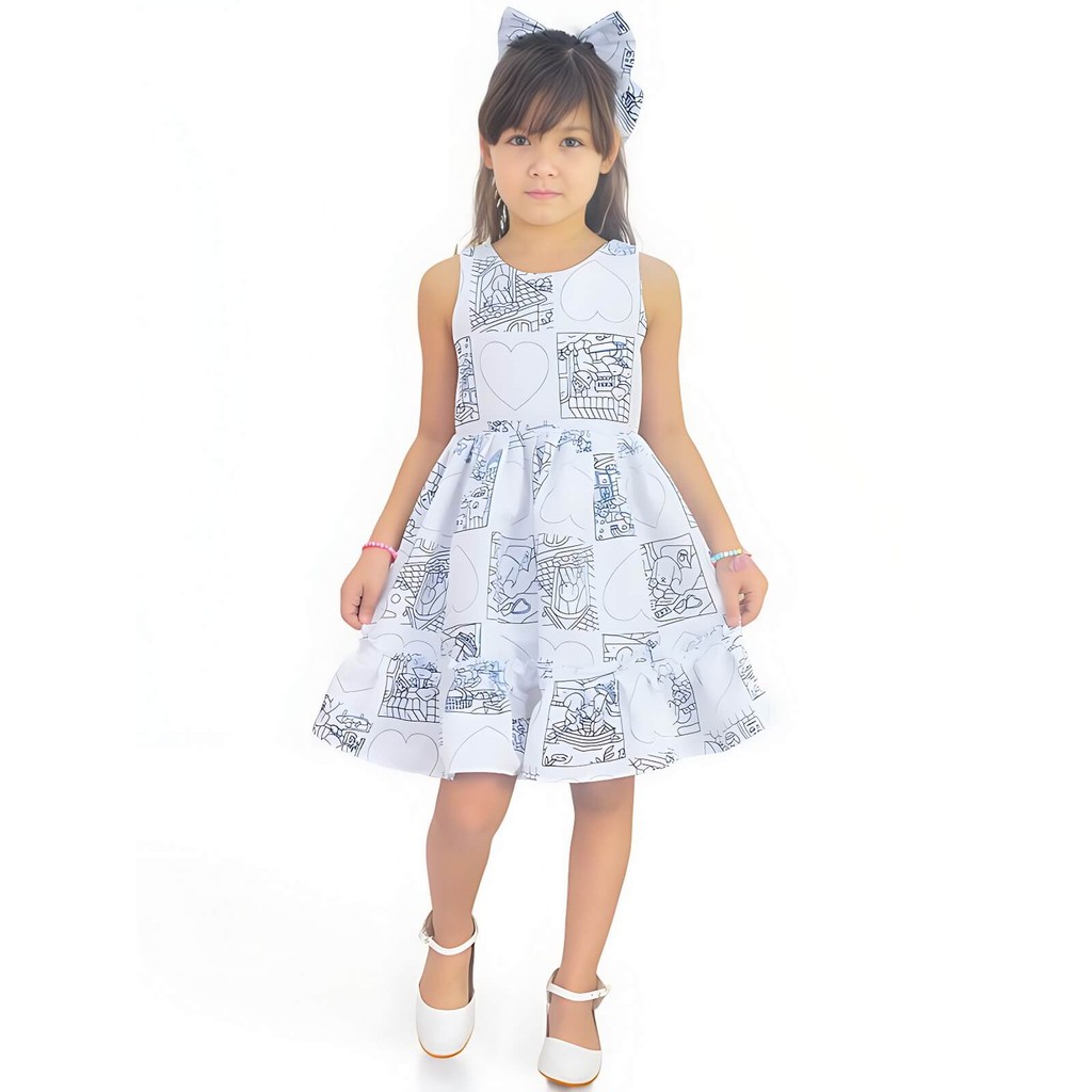 Vestido para Colorir: Moda Criativa Inspirada em Livros de Desenhos