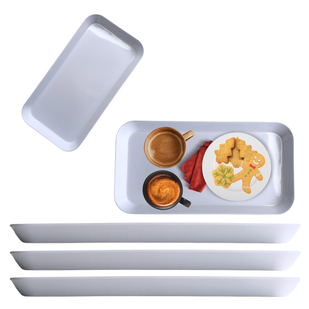 Travessas 3 Retangular 31cm Melamina Prato Bandeja