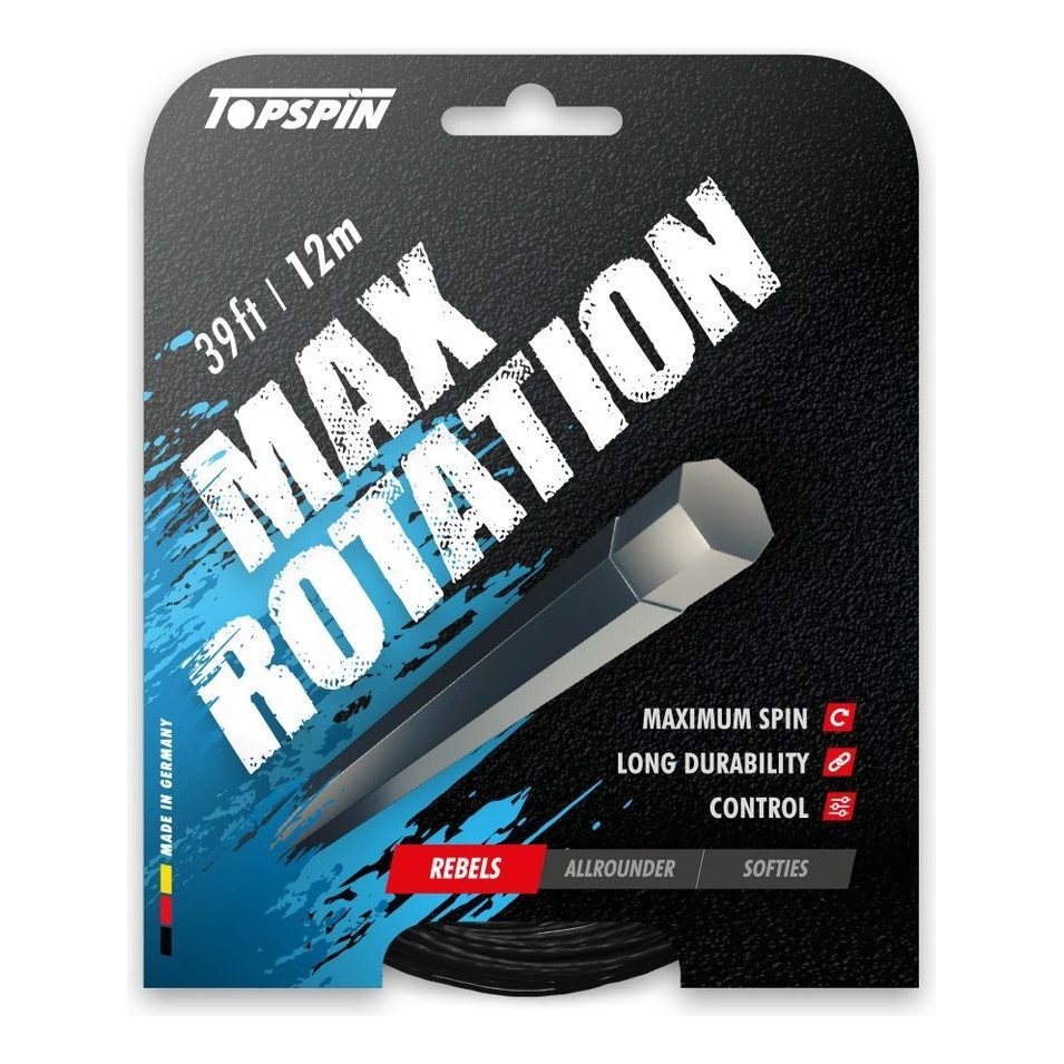 Set De Corda De Raquete De Topspin Max Rotation(1.31 mm,Preto)