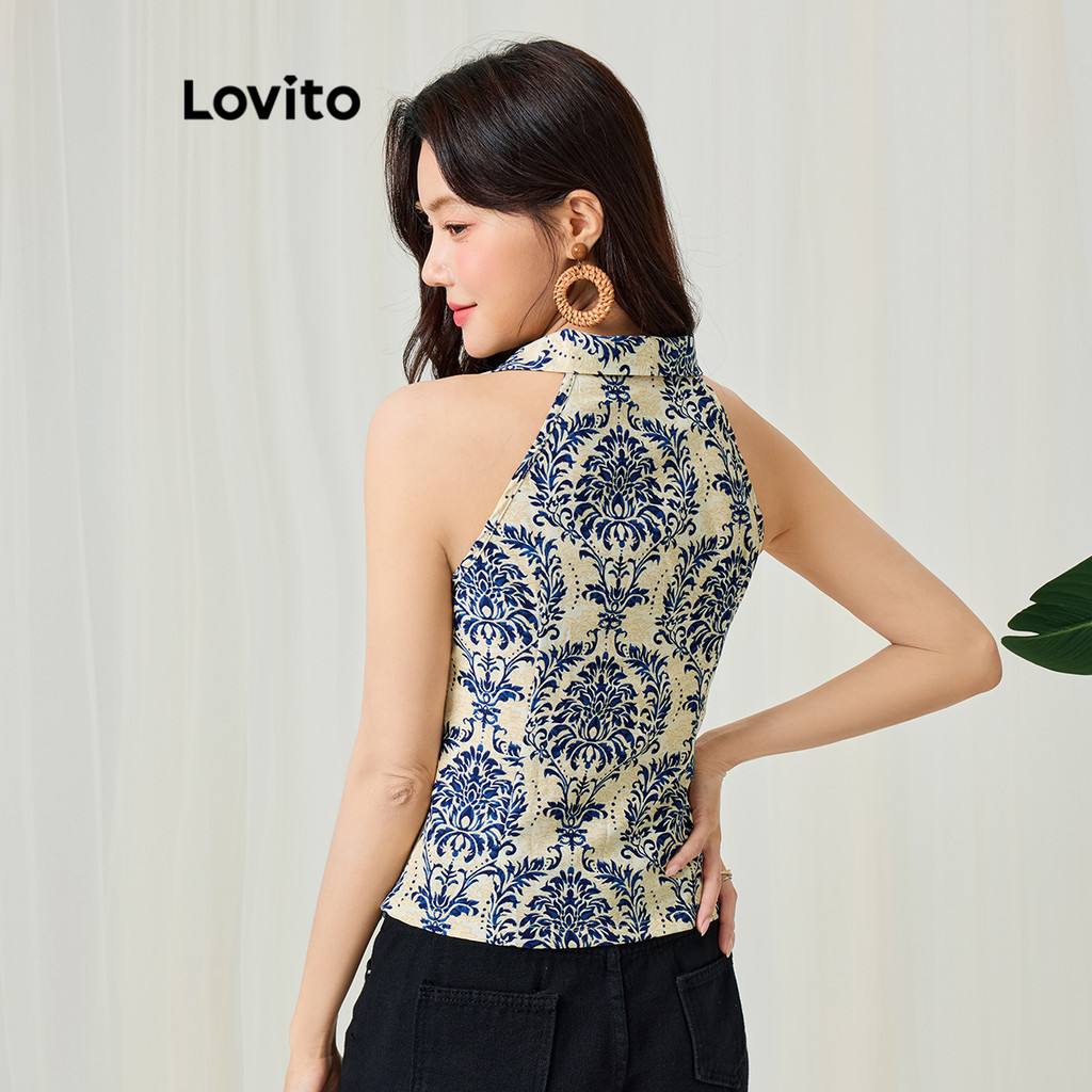 (Trendy) Lovito Casual Tribal Print Padrão Regata para Mulheres L116MD040 - Women Clothes