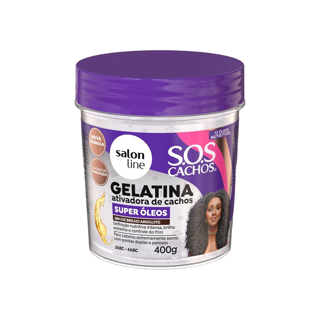 Gelatina Ativadora de Cachos Nutrição SOS Cachos Super Óleos 400g - Beauty