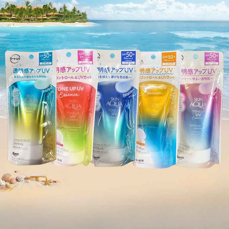 Rohto SKIN AQUA Protetor Solar Com Isolamento De Arco-Íris Fps50 Hidratante Facial UV Cuidados A Pele Sensação De Luz Fr