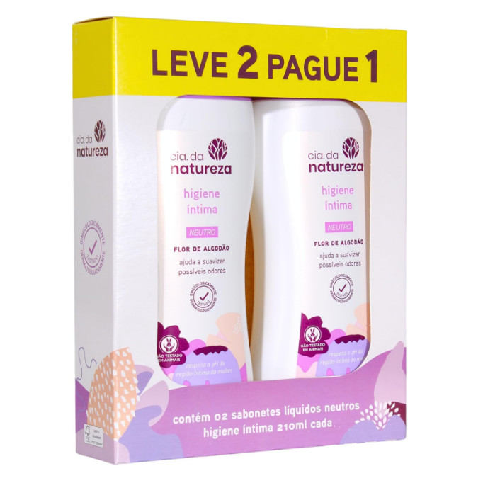 Kit Leve 2 Pague 1 Sabonete Íntimo Neutro 210ml - Cia Da Natureza