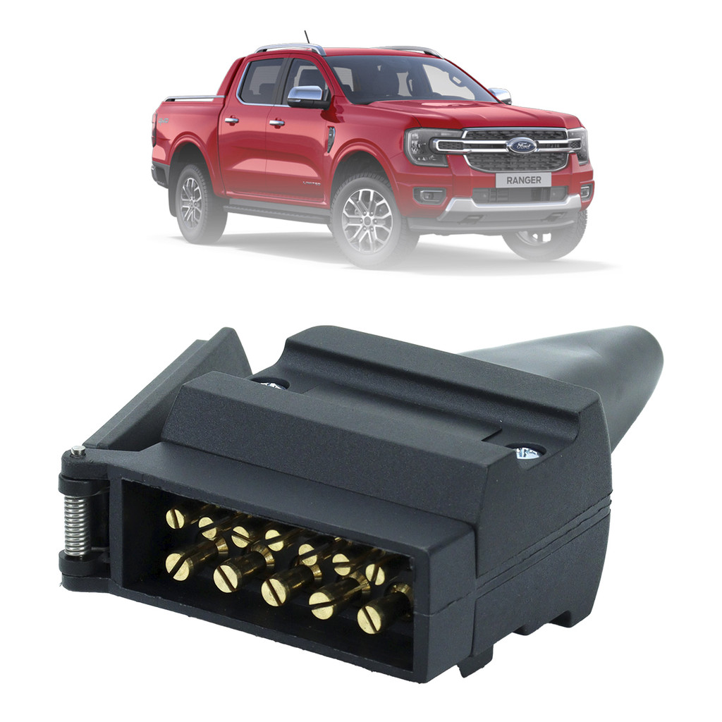 Tomada Macho 12 Polos Para Engate Reboque Ford Ranger 2024 2025 Carretinha Bratus Original