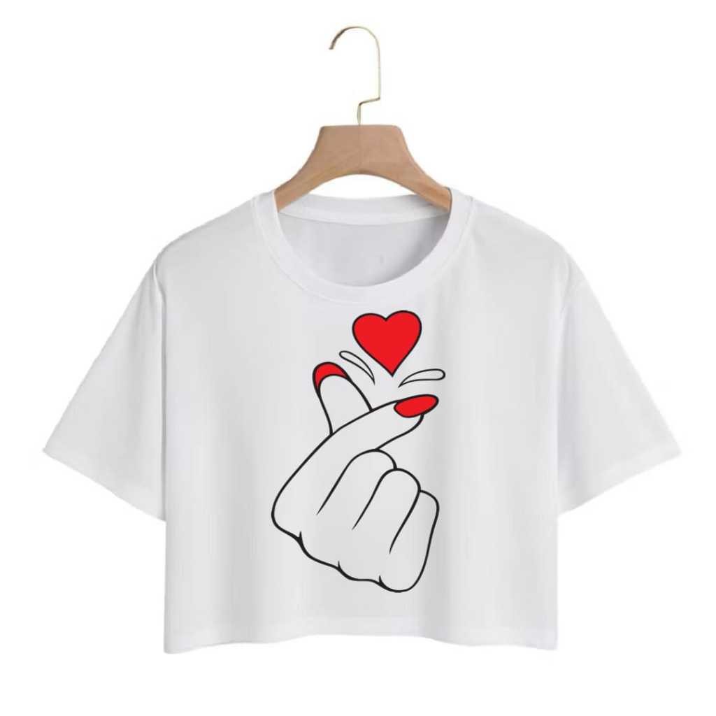 Blusa Cropped Feminina Larguinho Oversized T-Shirt Básica Liso Algodão Promoção