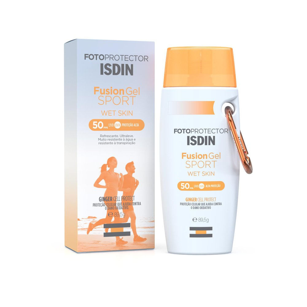 Protetor Solar Corporal Isdin Fusion Gel Sport Wet Skin FPS 50 89,5g - Beauty