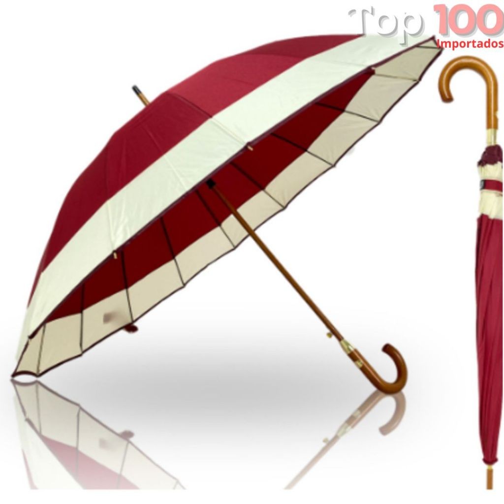 Guarda Chuva Bengala Automático Reforçado 16 Vareta Grande KA-J211 em Oferta na Shopee