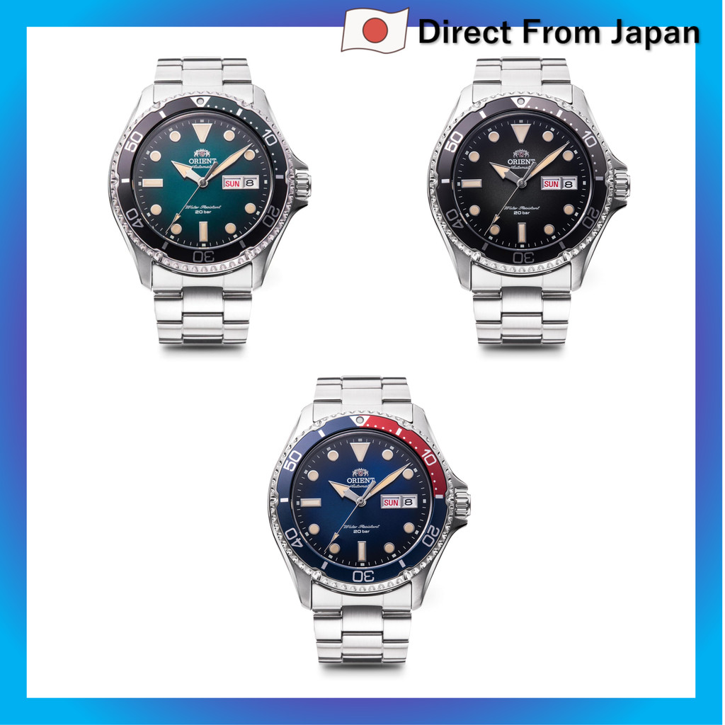 Relógio de mergulho automático Orient Mako, masculino, cinza, RN-AA0810N, com garantia do fabricante japonês Verde,Cinza